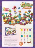 Nueva llegada DIY montaje juguete 224 Uds hojas flor árbol insertar ensamblar juguetes educativos jardín PP juego de bloques de construcción