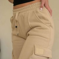 Pantalon de jogging pour femme, pantalon de survêtement pour femme, pantalon cargo de travail pour femme avec cordon de serrage à la taille et poches