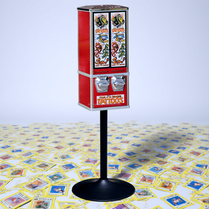 DEER 商业创意动漫卡片交易自动售货机支架 耐用 2 槽投币式纹身自动售货机 1 年保修 - Product Image 1