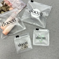 Bolsa pequeña de joyería con logotipo personalizado, embalaje con cremallera, bolsas mini con cierre de cremallera, bolsas de plástico, impresión offset de PVC, serigrafía