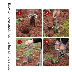 Perforateur de qualité industrielle <span class=keywords><strong>pour</strong></span> le bricolage Poignée de transplanteur Outils manuels de jardinage personnalisables Ensemble d'outils de plantation réutilisables et durables - Product Image 5