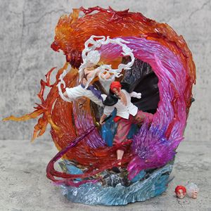 24ซม. สำหรับหนึ่งชิ้นอนิเมะพีวีซีโมเดลฟิกเกอร์ luffy Gear 5 Nika Shanks ฉากการต่อสู้รูปปั้นการกระทำของ luffy และ Shanks - Product Image 2