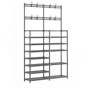 <span class=keywords><strong>Zapatero</strong></span> multifunción con estante de tela para sombreros en un estante organizador para el hogar estante de montaje universal de múltiples capas - Product Image 1