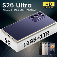 Smartphone S26Ultra 5G Dual SIM, 16GB+1TB, LTE, Deca Core, Cámara de 108MP, Pantalla OLED de 120Hz, Versión Global