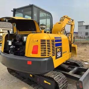 Bonne remise Mini pelle sur chenilles Komatsu PC56 d'occasion Tracteur 5 tonnes en bon état Mini pelles d'occasion à vendre - Product Image 1