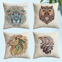 Quantité minimale de commande bas personnalisé professionnel 45*45cm coussin de canapé en lin impression numérique pour la maison hôtel Sublimation taie d'oreiller