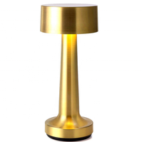 Lampe de table sans fil rechargeable à piles LED à intensité variable Golden Touch pour bar