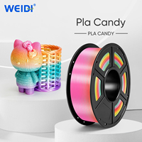 Filament WEIDI PLA pour impression 3D, couleur dégradée bonbon, fil plastique PLA dégradé 1,75 mm, matériau écologique