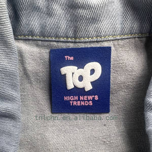 Etichette in gomma con Logo stampato personalizzato etichette in gomma siliconica etichette in poliestere tessuto in gomma per abbigliamento - Product Image 1