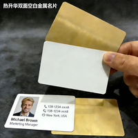 Cartes de visite vierges en aluminium pour transfert thermique par sublimation - Cartes d'invitation et de remerciement imperméables