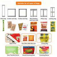 Máquina de envasado automático de sobres con sellado de 4 lados para avena, máquina de envasado de café instantáneo 3 en 1 en stick pack