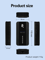 Router MIFI 4G LTE Portabel dengan Port LAN, Daya Micro USB, Nirkabel Eksternal 150Mbps, Baterai 3000mAh
