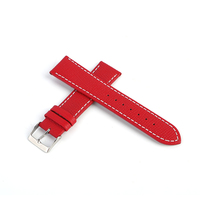 Bracelet de montre personnalisé de style italien, fait main, large, en cuir de veau Epson, élastique, avec boucle à ardillon en acier inoxydable, 3,0 mm/4,0 mm