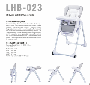 <span class=keywords><strong>Seggiolone</strong></span> da Ristorante per Bambini Adatto per Neonati con Cinture Regolabili per la Pappa - Product Image 3