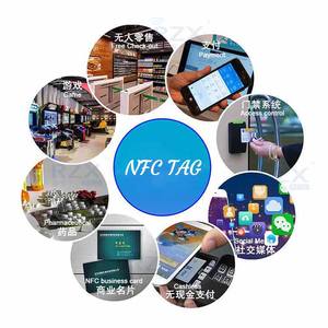 RZX, в наличии, заводская цена, прозрачная Hf влажная инкрустация 32 мм 13,56 мГц NTAG 213 144 байт Nfc для домашних животных влажная инкрустация NFC смарт-стикер тег - Product Image 4