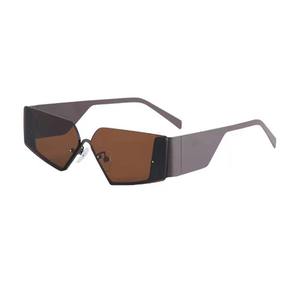 Lunettes de soleil rétro géométriques de luxe, petites, carrées, à monture intégrale en métal, verres PC UV400, unisexe, nouvelle mode punk - Product Image 6