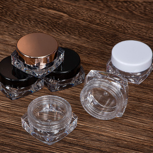 Bán buôn giá rẻ vuông <span class=keywords><strong>3</strong></span> <span class=keywords><strong>ml</strong></span> PS nhựa rỗng mỹ phẩm container với nắp tròn tái sử dụng kem <span class=keywords><strong>Jar</strong></span> du lịch chia phần lọ - Product Image 3