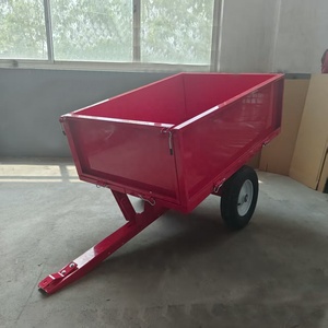 Chariot à benne basculante en acier pour jardin, pelouse, tracteur - Product Image 1