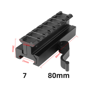 Custom Height Adjustable Quick Release <b>Bracket</b> Durable <b>Black</b> Anodized CNC Machined Aluminum Alloy Outdoor Hunting Gear - Product Image 1