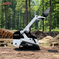 Mini-chargeuse sur chenilles LT-V1000 à haut débit avec moteur Briggs Stratton/Rato, alimentée à l'essence, chargeuse frontale sur chenilles, garantie 1 an
