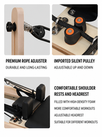 Ensemble d'équipements de Pilates professionnels : Lit de Pilates, Reformer de yoga, Ladder Barrel, Chaise de stabilité et Système d'exercices cinq-en-un