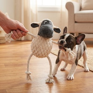 Giocattolo per Cani in Corda e Peluche con Logo Personalizzato, Vendita all'Ingrosso - Product Image 3