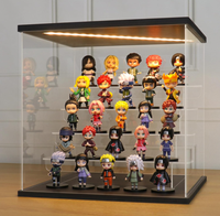 Vitrine LED B2B de haute qualité pour poupées, en acrylique et bois de chêne, présentoir sur mesure fabriqué en usine pour la chambre