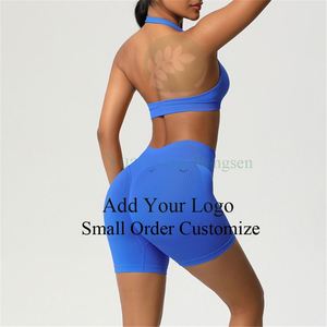 Conjunto de Shorts y Sujetador Deportivos Elásticos de Secado Rápido para Yoga y Entrenamiento para Mujeres y Niñas - Product Image 2