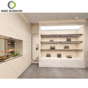 Présentoir de Luxe Autonome en Bois pour Sacs à Main avec Éclairage LED, Robuste, Dimensions Personnalisables, Finition Vernie, Design Cubique - Product Image 5
