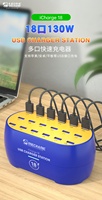 Station de charge USB MECHANIC ICharger 18 ports, charge rapide, affichage numérique intelligent, poreuse, pour iPhone, Xiaomi, téléphone portable, tablette