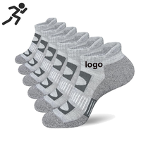 Chaussettes de course à pied en coton athlétique pour adultes, chaussettes de performance sportive en coton pour la cheville