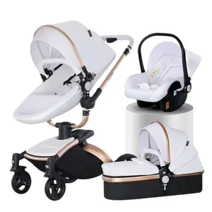 Fabrika satış en kaliteli seyahat sistemi yumurta şekli 0-3 yıl bebek arabası pram buggy 3 in 1 yenidoğan bebek için koltuk ile