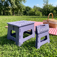 Tabouret pliable en plastique certifié CE, chaises de camping portables, tabouret pliant pour l'extérieur