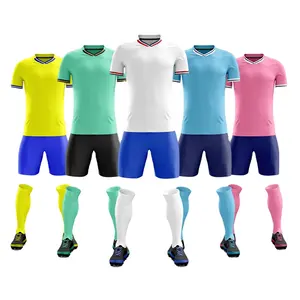 22-23 Factory Direct Wholesale Promotion Plain Soccer Uniform Adults Kids