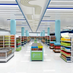 Klassieke Supermarkt Lay-Out Ontwerp Service 3d Rendering Shop Design Koelkast En Plank - Product Image 5