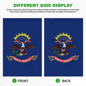 Double Sided Custom Garden Flag 12x18 Inch Polyester USA North Dakota Bald Eagle Plains Promotional Flags - Product Image 3