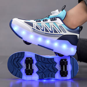 <span class=keywords><strong>Prix</strong></span> usine LED quatre roues en ligne réglable chaussures à roulettes professionnelles en plein air enfants patins chaussures à roulettes pour enfants - Product Image 5