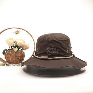 Bonnet de pêche pour bébés en plein air casquette de seau de soleil de <span class=keywords><strong>montagne</strong></span> broderie anti-UV plage camping randonnée chapeau de pêcheur de cyclisme décontracté - Product Image 3