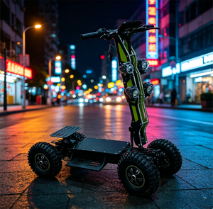 Dual <b>Drive</b> Electric Scooter 14 Inch Tire <b>Disc</b> Brake System Outdoor All Terrain 50-70km/h 70-90km Non Public Road Use - Product Image 6