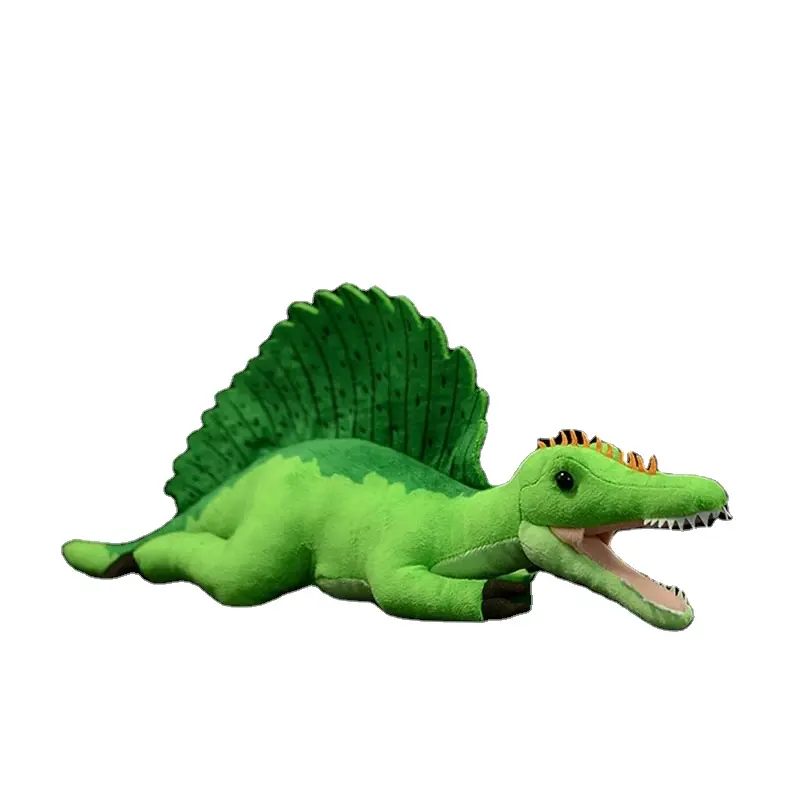 Jurassic World Soft Stuffed Simulated Spinosaurus Plush Toys Lifelike Green Dinosaur Dragon Stuffed Animal