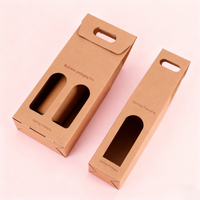 Caja de Papel Kraft con Logotipo Impreso a Bajo Precio al por Mayor, Caja de Envío Corrugada Reciclable para Vino y Cerveza, Caja de Regalo para 3 Botellas de Vino