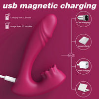Vibrateur portable pour femme en forme de papillon, masseur clitoridien et point G, ABS+Silicone, étanche IPX7, rechargeable par USB