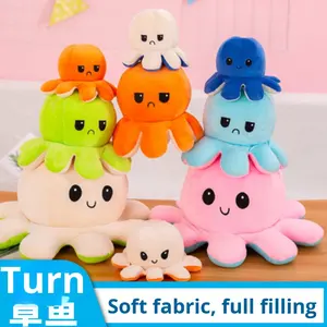 Poulpe réversible doux et mignon en <span class=keywords><strong>peluche</strong></span> Animal oreiller PP coton rempli poupée jouet - Product Image 2