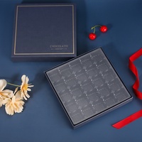 Plateau de boîte d'emballage vide de luxe pour bonbons, noix, noyau, truffe à prix compétitif petite boîte cadeau de chocolat pour boîte de chocolat avec plastique
