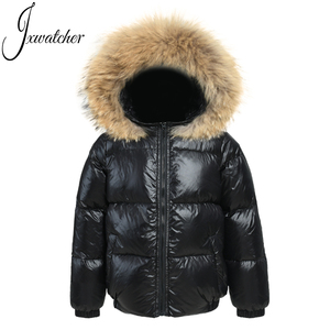 Doudounes pour enfants à capuche avec col en vraie fourrure, chaudes, coupe-vent, matelassées, pour filles et garçons, manteau <span class=keywords><strong>d</strong></span>'hiver en duvet de plumes pour enfants, vente en gros - Product Image 1