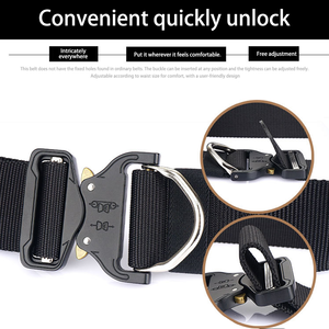 Cintura Tattica Resistente con Sgancio Rapido Automatico, 1,5 Pollici Interna e 2 Pollici Esterna, Fibbia in Lega di Nylon, 125CM - Product Image 4