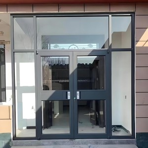 KFC <span class=keywords><strong>Prix</strong></span> d'usine <span class=keywords><strong>Porte</strong></span> de sécurité moderne en alliage d'aluminium Finition en acier inoxydable étanche pour les chaînes de magasins et les centres commerciaux - Product Image 3