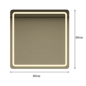 Venta al por mayor inteligente comercial baño ESPEJOS LED montado en la pared personalizado moderno espejo cuadrado - Product Image 2