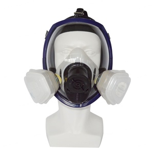 Masque respiratoire industriel intégral en silicone anti-poussière avec double filtre - Product Image 2
