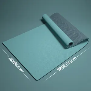 Custom Wholesale Moon Phases Beige Anti Slip Reversible Premium Eco Friendly PU Rubber Yoga Mat